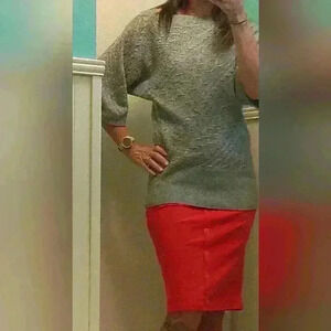 Tomsware Red Pencil Skirt, Medium, 5% Spandex